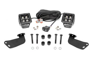 Rough Country Suspension Systems - Rough Country 93219 A-Pillar 2" LED Ditch Light Kit-Spot for Segway 570 F