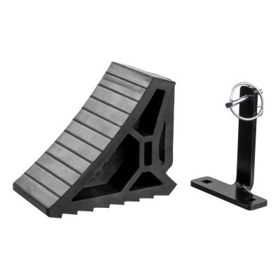 CURT - HD Wheel Chock w/Mounting Bracket