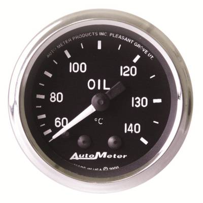 AutoMeter - AutoMeter 201008 Cobra Mechanical Oil Temp Gauge 60-140 °C/8' 2-1/16"