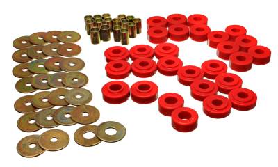 Energy Suspension - Energy Suspension 4.2127R Leaf Spring Bushing Set Polyurethane Red