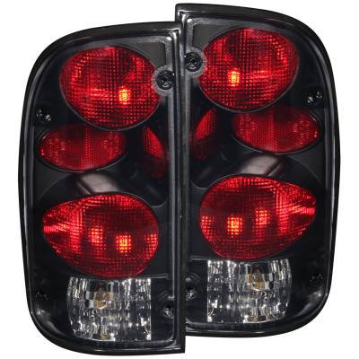 Anzo USA - Anzo USA 211180 Chrome Euro Smoked Lens Taillight Set for 95-00 Toyota Tacoma