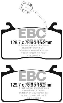 EBC Brakes - EBC Brakes DP42325R Yellowstuff Street & Track Brake Pads for Giulia Stelvio