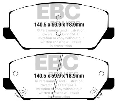 EBC Brakes - EBC Brakes DP42343R Yellowstuff Street & Track Brake Pads