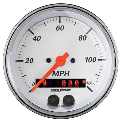 AutoMeter - AutoMeter 1349 Arctic White GPS Speedometer 0-120mph 3-3/8"