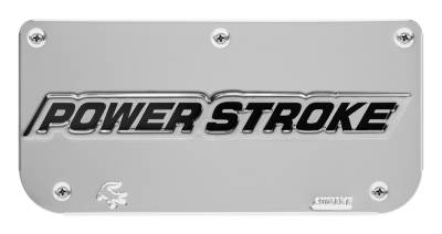Gatorback - Gatorback Replacement 12" Mud Flap Plate Stainless Powerstroke Logo GB755428