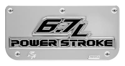 Gatorback - Gatorback Replacement 12" Mud Flap Plate Stainless Powerstroke Logo GB759852