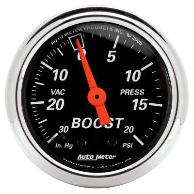 AutoMeter - AutoMeter 1471 Designer Black Mechanical Boost/Vacuum Gauge