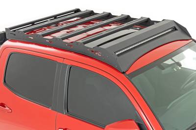 Rough Country Suspension Systems - Rough Country 73107 Fabricated Roof Rack w/LEDs Black for 05-23 Tacoma Crew