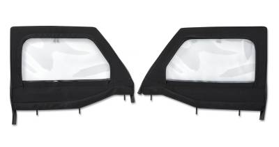 Bestop - Bestop 51742-17 Front Element Upper Soft Doors Black Twill for 18-24 Jeep JL/JT