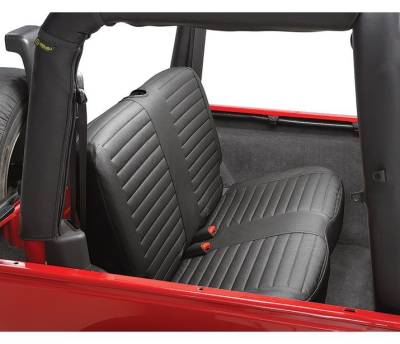 Bestop - Bestop 29221-15 Vinyl Rear Seat Cover Black Denim for 97-02 Jeep Wrangler TJ