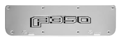 Gatorback - Gatorback Replacement 19"-21" Mud Flap Plate Stainless F350 Logo GB759864