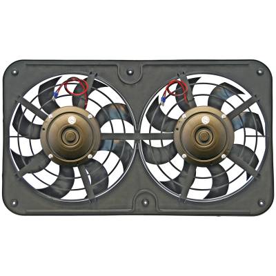 Flex-A-Lite - Flex-A-Lite 105399 430 Dual 12.1" Lo-Profile S-Blade Pusher Fan w/Speed Control
