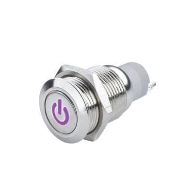 Oracle Lighting - Oracle 2009-007 Pre-Wired Power Symbol On/Off Flush Mount LED Switch UV/Purple