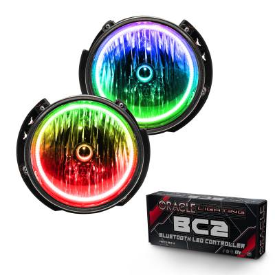 Oracle Lighting - Oracle 7079-335 Pre-Assembled LED Halo Headlights for 07-18 Jeep Wrangler JK