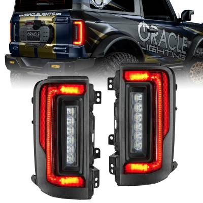 Oracle Lighting - Oracle 5892-504-T Black Series Flush Style Tinted LED Tail Lights 21-25 Bronco