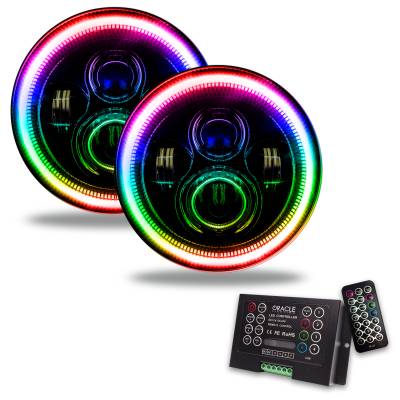 Oracle Lighting - Oracle 5769-333 7" High Powered LED Headlights Black Bezel