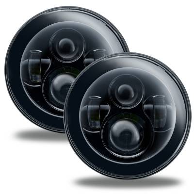 Oracle Lighting - Oracle 5769-504 7" High Powered LED Headlights w/o Halo Black Bezel