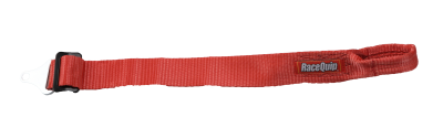Racequip - RaceQuip 898148RQP Tow Hook Strap w/Soft Eye Loop Orange 7" To 24"