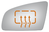 Burco - Burco 4055H Heated Left Door Mirror GLASS ONLY for Audi