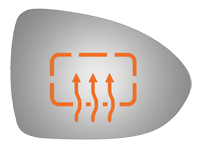 Burco - Burco 5504H Heated Right Door Mirror GLASS ONLY for 12-17 Kia Rio