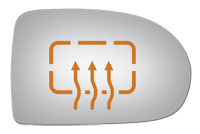 Burco - Burco 5285H Right Door Side View Mirror Heated Glass for 07-17 Jeep Compass