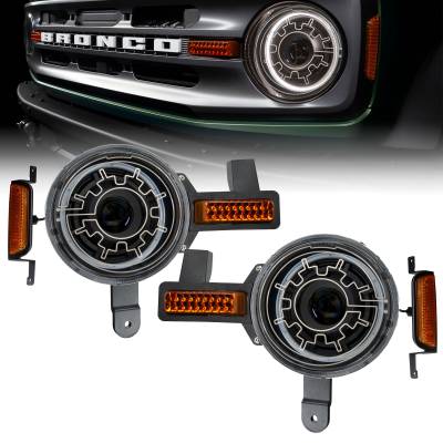 Oracle Lighting - Oracle 5886-111 Bi-LED Projector Headlights for 21+ Ford Bronco Heated Lens