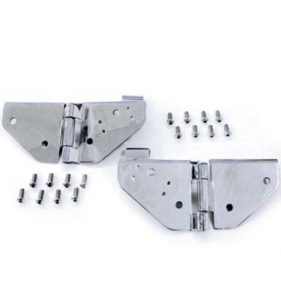 Smittybilt - Smittybilt 7403 Windshield Hinge Kit Stainless Steel for 76-95 Jeep CJ/YJ