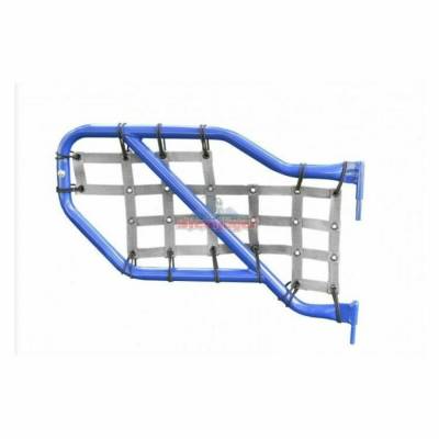 Steinjager - Steinjager Cargo Net Tube Door Covers Rear-Gray for Wrangler JL J0048422