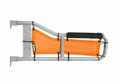 Steinjager - Steinjager Mesh Tube Door Covers Front-Orange for Jeep CJ7 J0045592