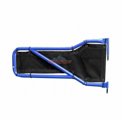 Steinjager - Steinjager Mesh Tube Door Covers Front Black for Wrangler JL J0048359