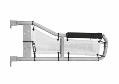 Steinjager - Steinjager Mesh Tube Door Covers Front-White for Jeep Scrambler J0045608