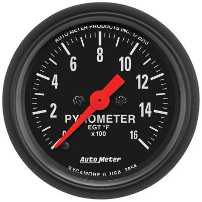 AutoMeter - AutoMeter 2654 Z-Series Pyrometer Gauge 0-1600°F 2-1/16" Stepper Motor