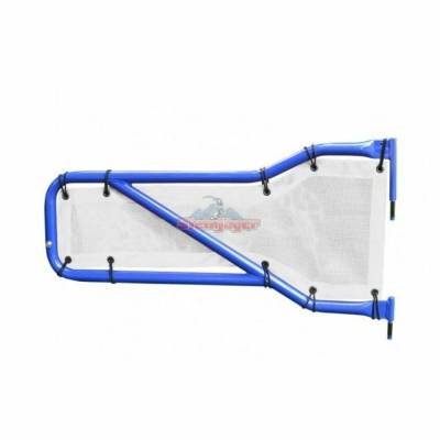 Steinjager - Steinjager Mesh Tube Door Covers Front-White for Wrangler JL J0048363