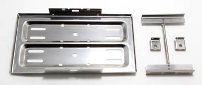 Trans-Dapt Performance - Trans-Dapt 9323 7.5" x 13-1/4" Battery Tray & Hold-Down Chrome
