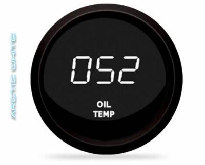 Intellitronix - Intellitronix M9108W LED Digital Oil Temp Gauge 2-1/16" 50 To 250 Black White