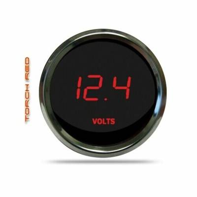 Intellitronix - Intellitronix MS9015R LED Digital Voltmeter 2-1/16" 7 To 25.5 Volts Chrome Red