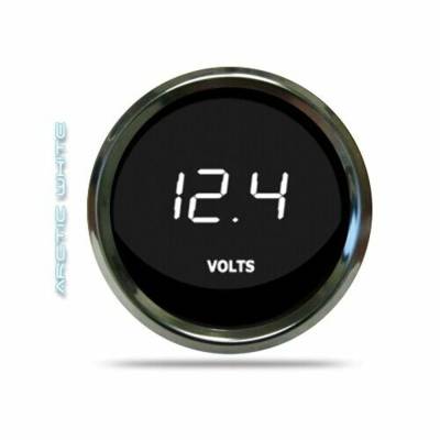 Intellitronix - Intellitronix MS9015W LED Digital Voltmeter 2-1/16" 7 To 25.5 Volts Chrome White