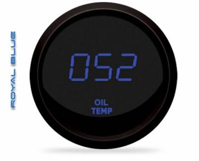 Intellitronix - Intellitronix M9108B LED Digital Oil Temp Gauge 2-1/16" 50 To 250 Black Blue