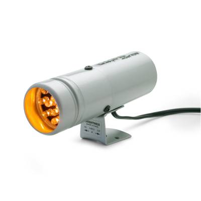 AutoMeter - AutoMeter 5333 Pedestal Super-Lite 12 Amber LED Shift Light Silver