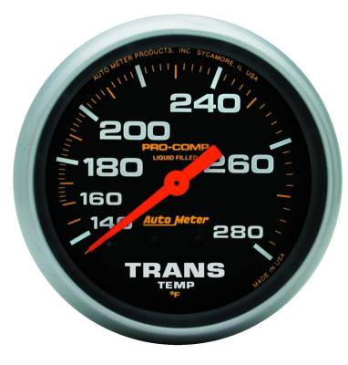 AutoMeter - AutoMeter 5451 Pro-Comp Transmission Temp Liquid Filled Gauge 140-280 °F 2-5/8"