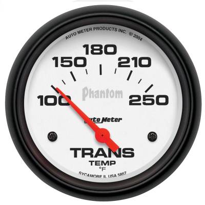 AutoMeter - AutoMeter 5857 Phantom Electric Transmission Temperature Gauge 100-250°F 2-5/8"