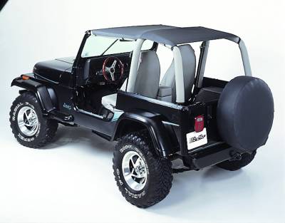 Bestop - Bestop 52529-15 Strapless Safari Extended Bikini Top Black for 92-95 Wrangler YJ