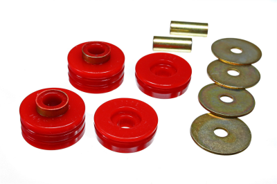 Energy Suspension - Energy Suspension 4.1101R Transmission Mount Set Polyurethane Red