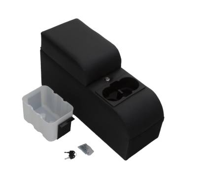 Rampage - Rampage 32001 Padded Console Floor Mount Black for 76-83 Jeep CJ5/CJ7