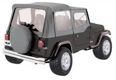 Rampage - Rampage 68111 Complete Soft Top Kit for 76-95 CJ7 Jeep Wrangler YJ w/Half Doors