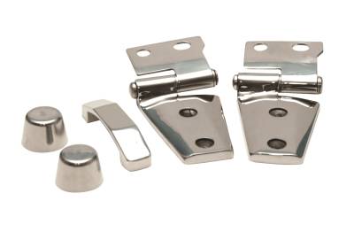 Rampage - Rampage 87466 Complete Hood Kit Polished Stainless for 07-18 Jeep Wrangler JK