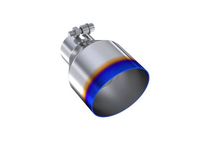 MBRP Exhaust - MBRP Exhaust T5191BE Tip 4.5" OD Out 2.5" ID 6.5" Length Single Wall BE T304