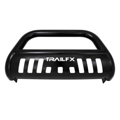 TrailFX - TrailFX B0028B Bull Bar 3" Black Steel Skid Plate Light Mount