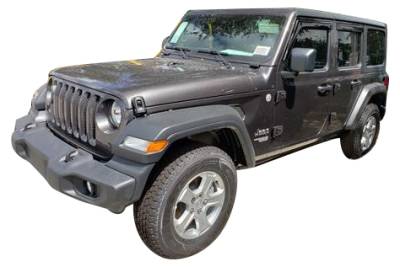 TrailFX - TrailFx 4250H 4PC Window Vents Low Profile Tape-On Smoke Acrylic