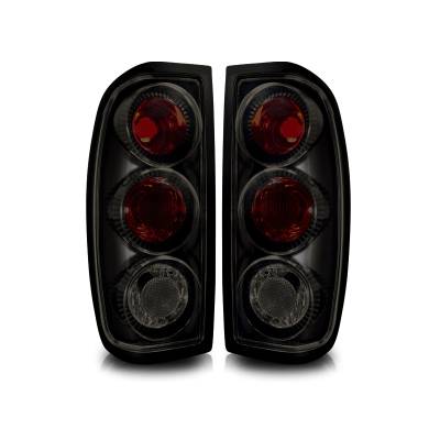 Winjet - Winjet CTWJ-0043-BS Black Smoke Taillights for 98-04 Nissan Frontier